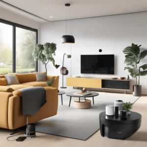 Smart home devices on the living room